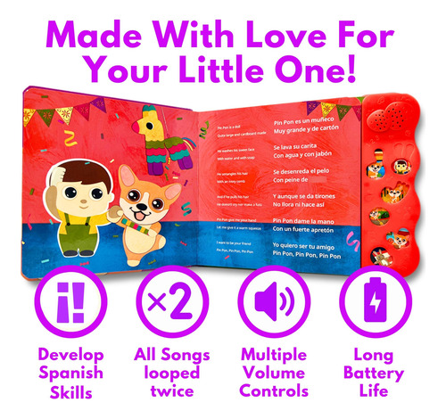 Libro Interactivo Montessori Coco Aprende Español Musical