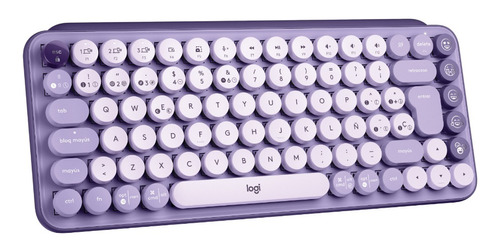 Teclado Mecanico Logitech Pop Keys Lavanda Emojis Cosmos Color del teclado Violeta Idioma Español Latinoamérica