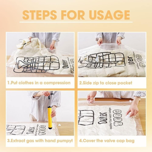 4 Bolsas De Almacenamiento De Ropa Para Colgar Al Vacío