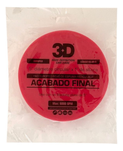 Pad Finish 3d Rojo
