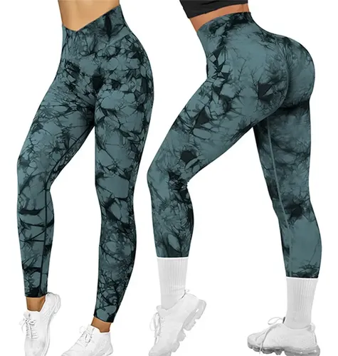 Leggings Donna Push Up Termici - Pantaloni Yoga Stampati, Palestra, Corsa, Vita Alta