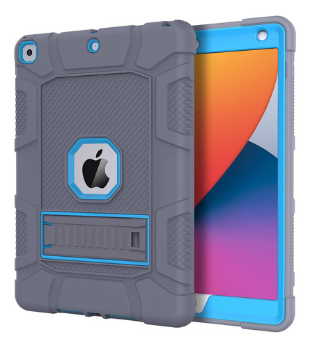 Funda New iPad Azzsy 10.2 9na/8va/7ma Gen Delgado/gris+blue