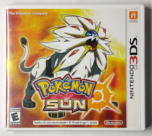 Pokémon Sun Standard Edition 2016 Nintendo 3ds Rtrmx Vj