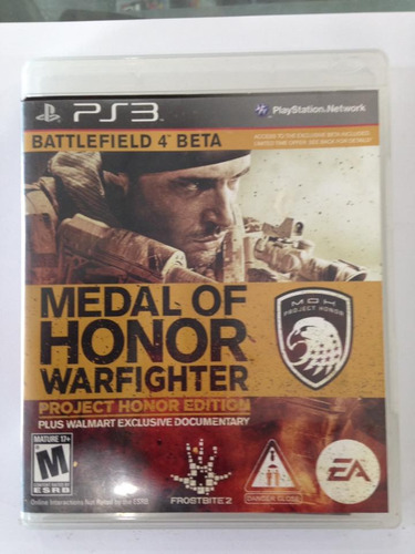 Medal Of Honor Warfighter Playstation 3 Project Honor Ps3