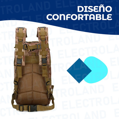 Mochila Trekking Impermeable Reforzada Camping Viaje Bandera