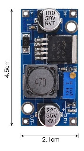 10 Regulador De Tensão Lm2596 3a Dc Step Down Para Arduino
