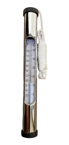 Termometro Colgante De Cromo-bronce º C Y º F Para Albercas 
