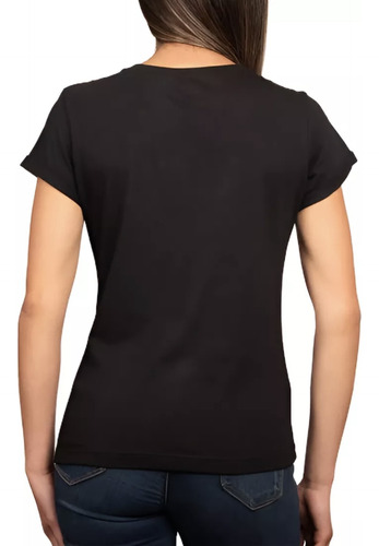 Playera Negra Mujer Crossfit Algodón Peinado 100%