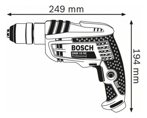 Taladro Reversible 600w 0 - 2,600 Rpm Gbm 10 Re 1473.6 Bosch