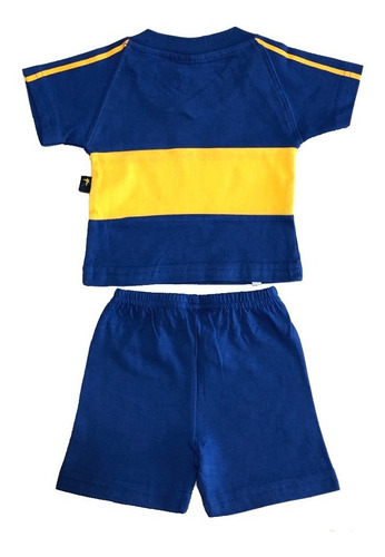 Conjunto Camiseta Retro Bebe Boca Juniors Producto Oficial