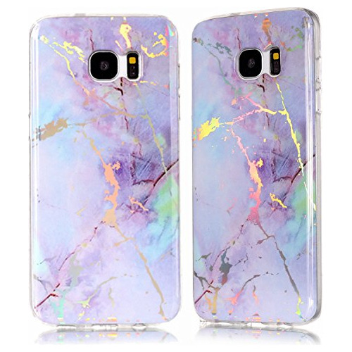 Funda Para Samsung Galaxy S7 Edge Rosa Morado Goma Tpu