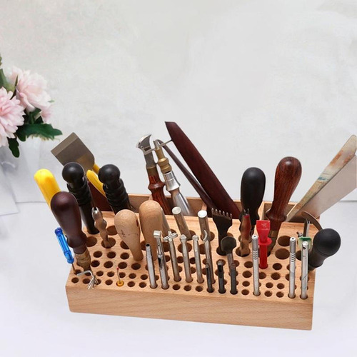 Estante Para Herramientas Artesanales De Cuero, Soporte De