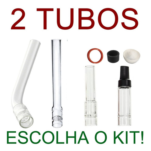 Kit 4 Tubos Vidro Curto Arizer Air Frete Gratis + Tela Inox