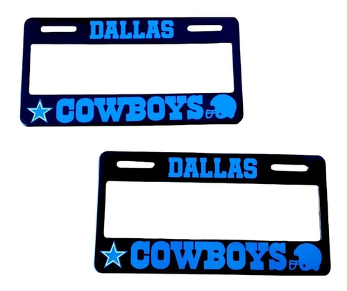 Porta Placas Dallas Cowboys Auto Camioneta Universal Kit 2