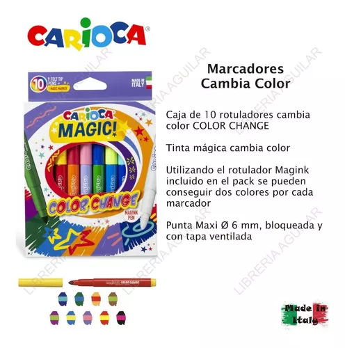 Rotuladores magicos color change 10 uni Carioca - Bazar Corona