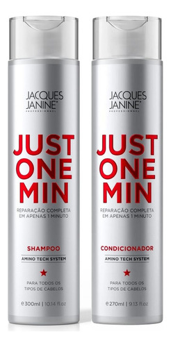  Shampoo + Condicionador Jacques Janine Just One Min 270ml