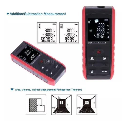 Medidor laser rango 0.05-80m. Precisión de medición: ±2.0mm. Con función de  apagado.