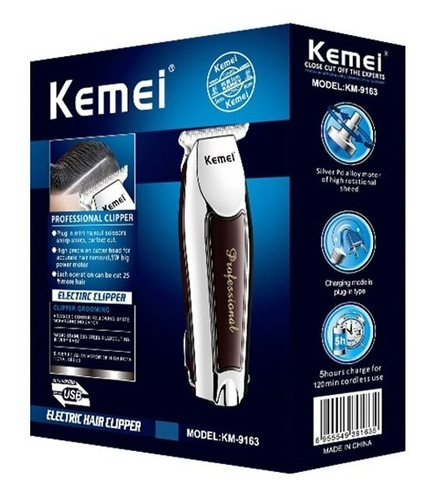 Maquina De Afeitar Y Recortar Kemei Km-9163