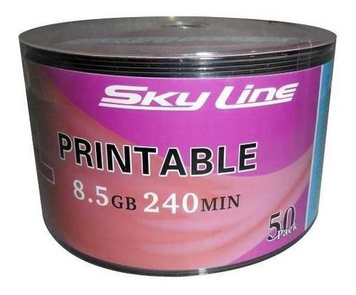 2 Dvd+r Printable Sky Line Dual Layer 8.5gb Unidade