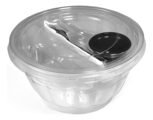 50un Saladeira Descartável Com Divisória Galvanotek G633