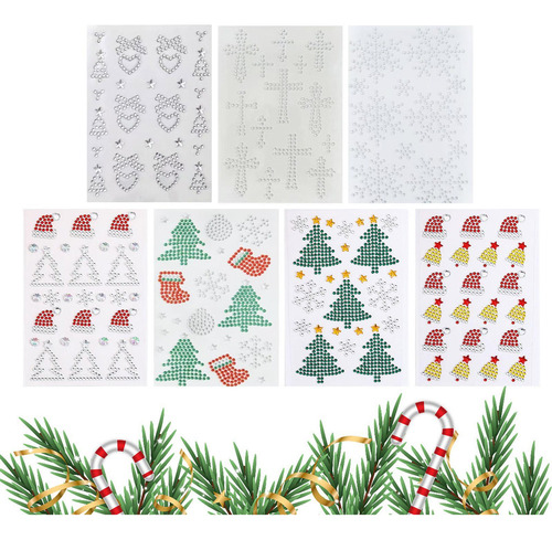 Pegatinas Navideñas Con Gemas For La Cara Pegatinas Navideñ