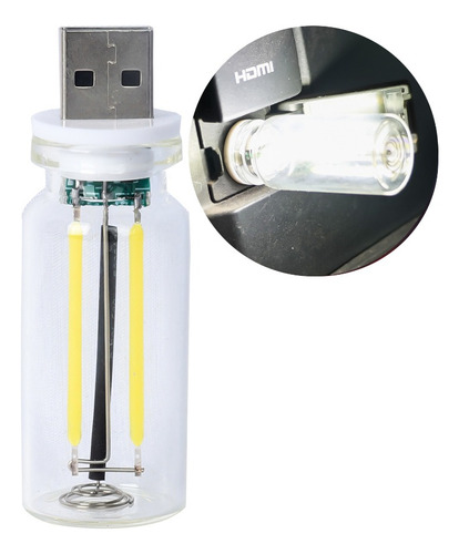 Luz Nocturna Usb Con Forma De Botella De Vidrio, Lámpara Led