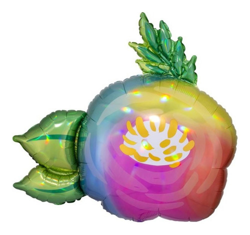 Globo Flor Iridiscente Met Jumbo Fiesta Multicolor Tropical