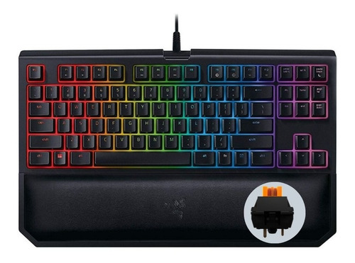 Teclado Gamer Mecánico Razer Blackwidow Chroma Te Orange Laa