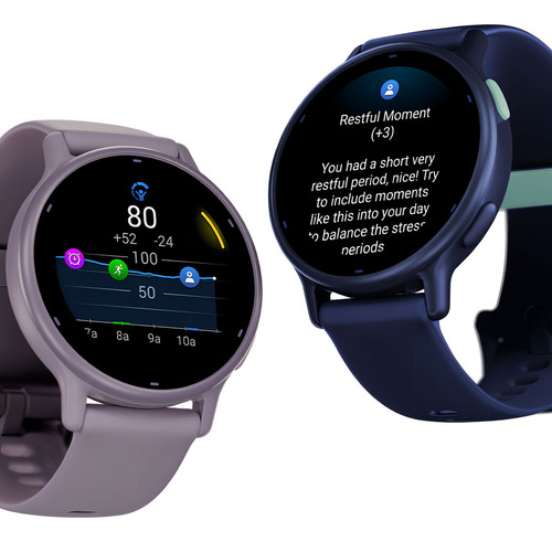 Relógio Garmin Vívoactive 5 Slate Aluminum Black Caixa Preto Pulseira Preto Bisel Preto