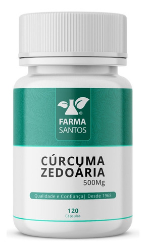 Suplemento em cápsula Farmasantos®  Manipulado Zedoária sabor  without flavor em pote de 100mL 120 un