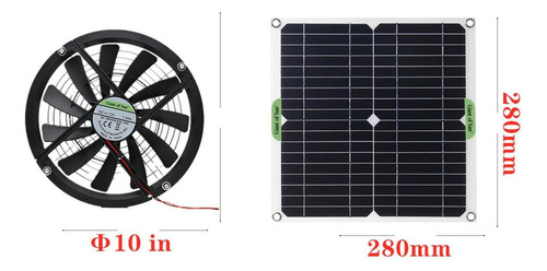Ventilador De Escape Con Panel De Energía Solar, Mini