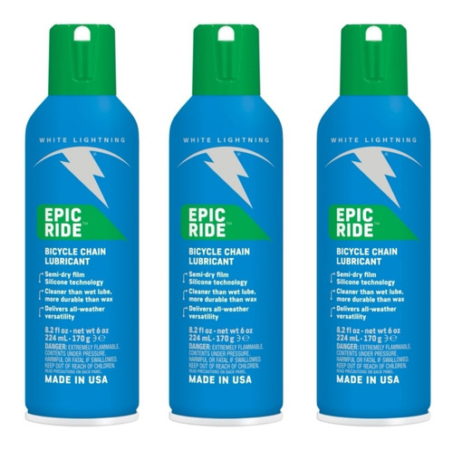 Lubricante Cadena Bicicleta White Lighting Epic Ride 224ml 