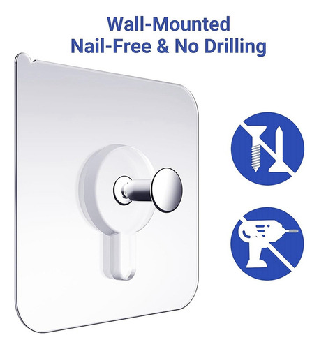 50 Paquetes De Ganchos Adhesivos De Pared For Colgar Cuadro