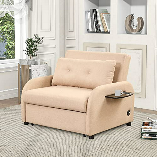 Sofá Cama Reclinable 3 En 1 Compatible Con Sala De Estar Y H