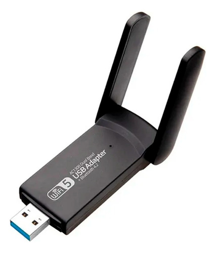 Adaptador Placa De Rede Wifi Usb 2.4 E 5ghz 1300 Mbps Turbo