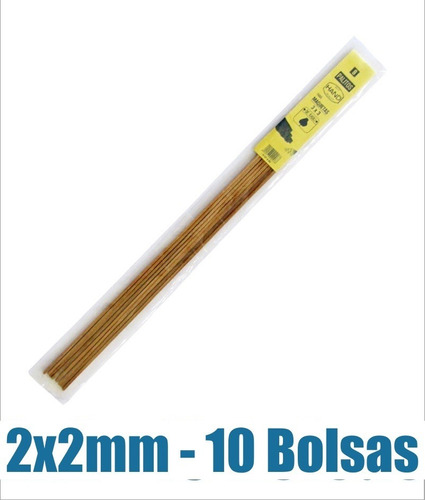 Palo Maqueta 2x2mm Rauli Bolsa (10palos) - 10bolsas