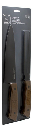 Set Cuchillo Tenedor Prm Wayu Con Revestimiento