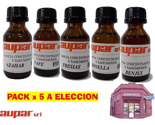 Imagen 1 de 8 de Fragancias Super Concent P/ Velas Y Parafina Y Soja Pack X 5