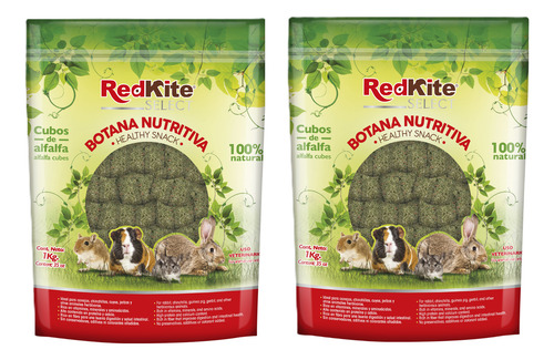 Combo Redkite Alimento Alfalfa Cuyo, Conejo, Gerbo 1kg 2 Pza