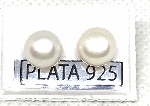 Aros Par Plata 925 A Rosca Y Perno Perlas Cultivo Río 8 Mm