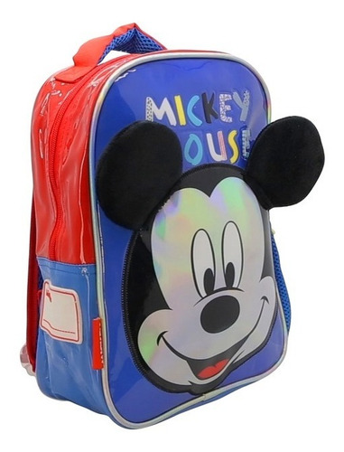 Mochila Escolar  Mickey Mouse 12 Pulgadas Orejas 3d Cresko