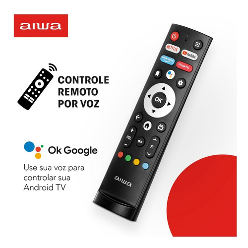 Smart Tv 32'' Android Dolby Aws-tv-32-bl-02-a Aiwa Bivolt