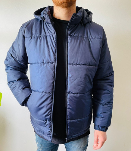 Campera Hombre Abrigo Tipo Parka C/capucha Desmontable H3600