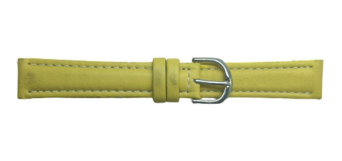 Pulseira Para Relógio De Couro Ostral 95am 16mm Amarela