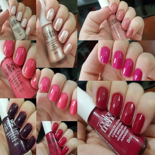 Avon Color Trend 7 Esmaltes + Crema Para Manos