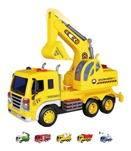 Juguete Camion Bombero Construccion Arenero 25cm Luz Sonido