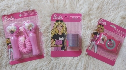 Set Barbie Cuerda Para Saltar + Cámara Fotográfica + Resorte