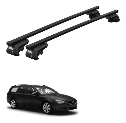 Rack Bagageiro Teto Volvo V70 Wagon 1997 Em Diante Evo Thule