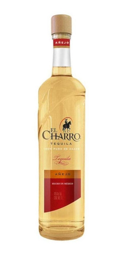 Pack De 12 Tequila El Charro Añejo 100% 1 L