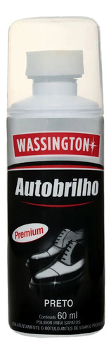 Kit 2un Polidor De Sapato Líquido Preto Wassington 60ml